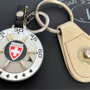 Black and Silver Keychain Timer